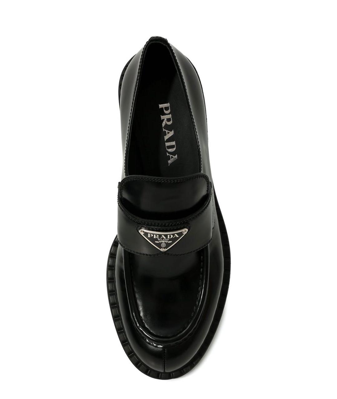 PRADA Черные кожаные лоферы, фото 3
