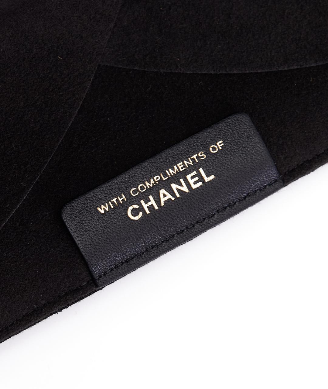 CHANEL Черная тканевая косметичка, фото 6