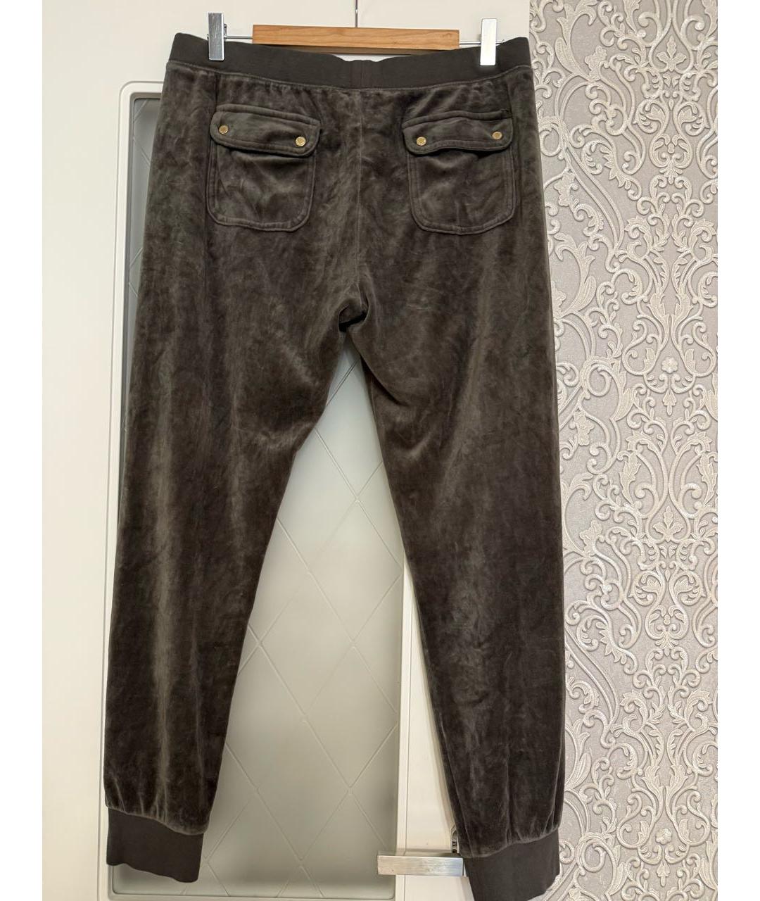 JUICY COUTURE Зеленые бархатные спортивные брюки и шорты, фото 2