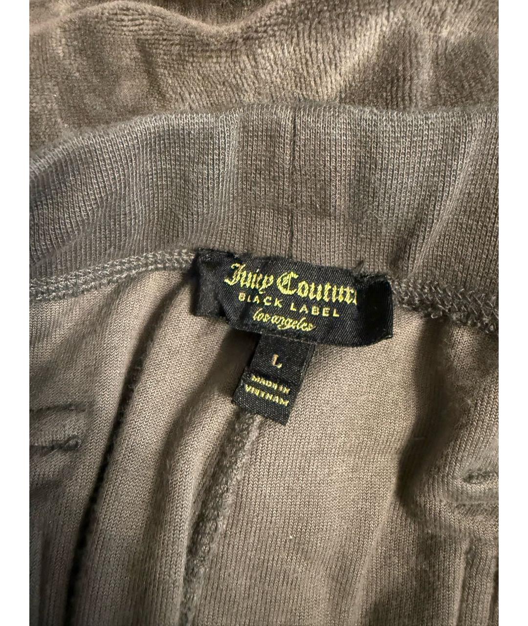 JUICY COUTURE Зеленые бархатные спортивные брюки и шорты, фото 3
