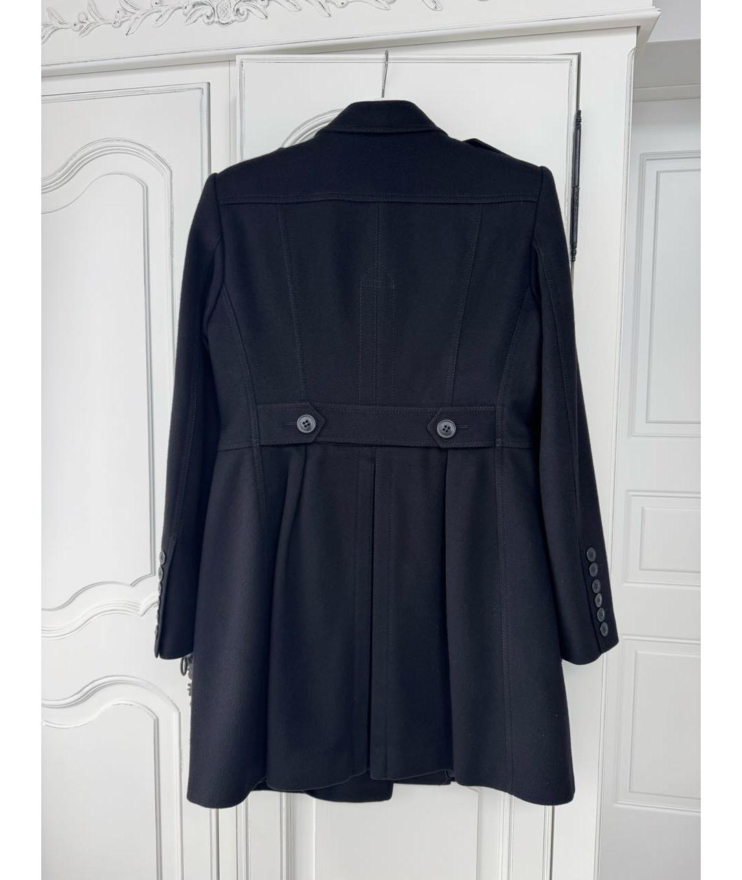 BURBERRY Черное шерстяное пальто, фото 2