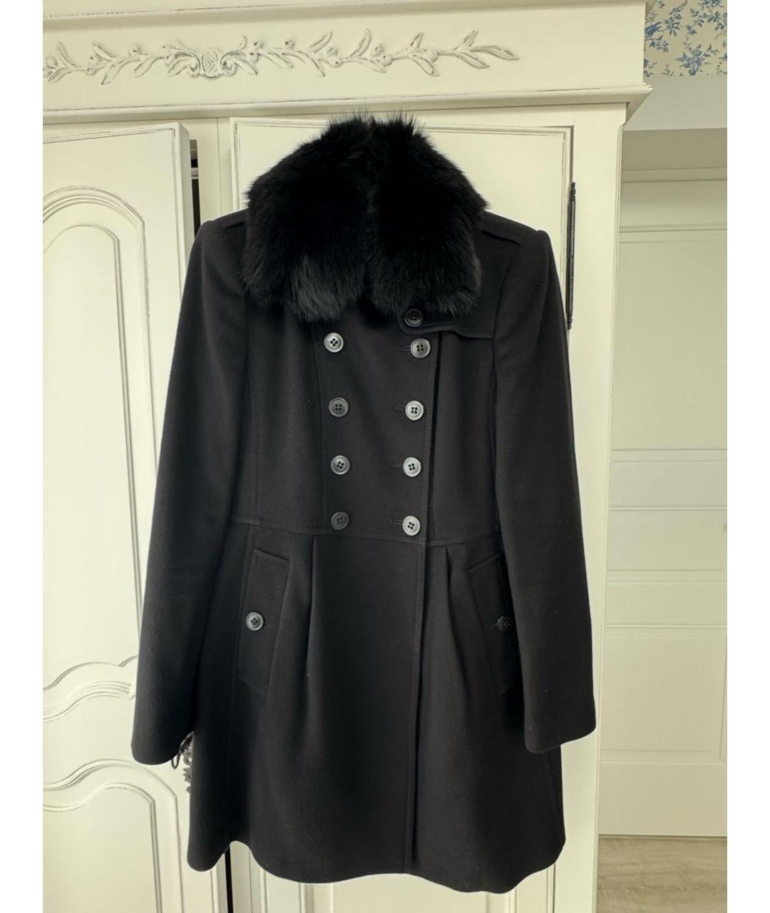BURBERRY Черное шерстяное пальто, фото 8
