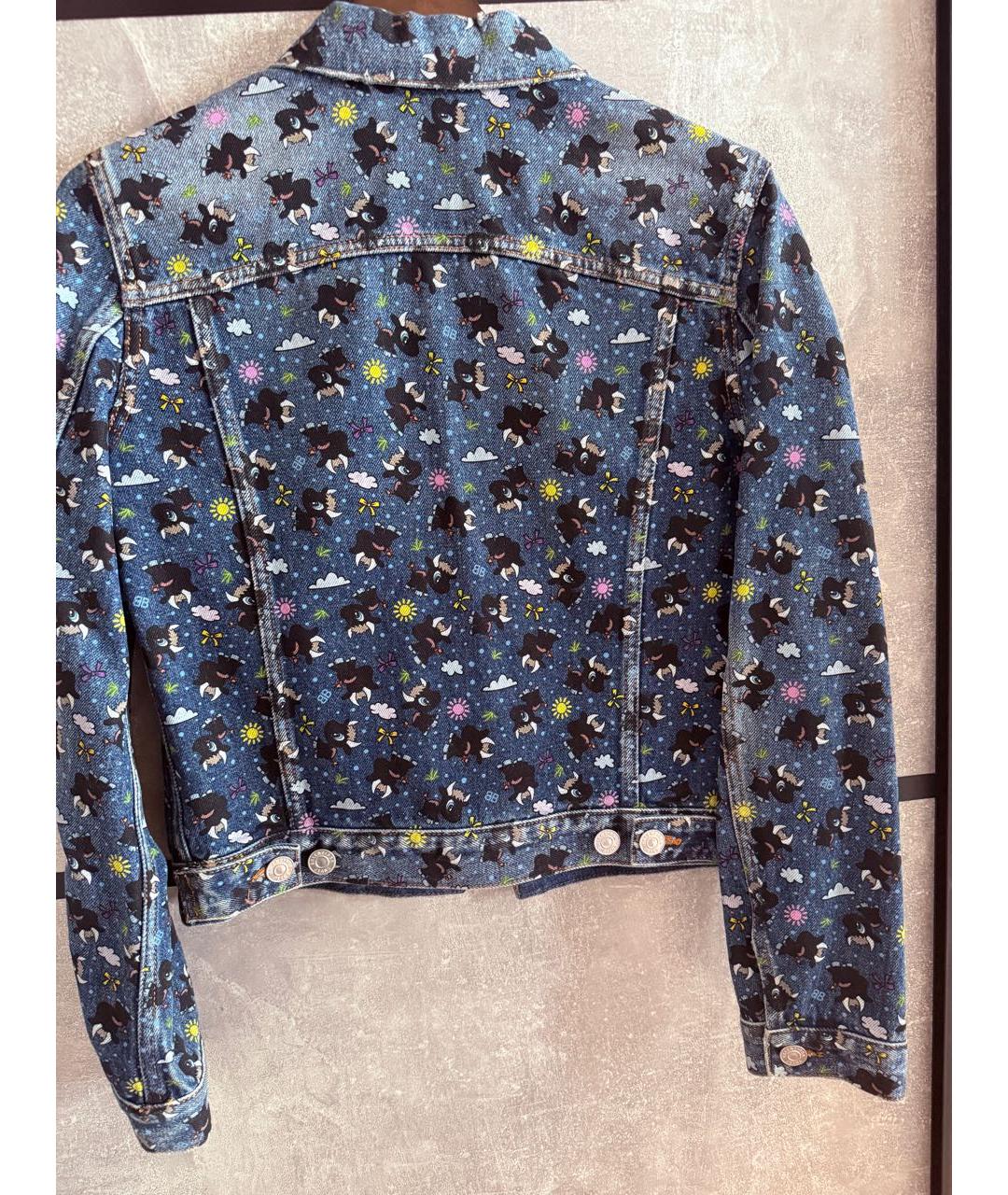 BALENCIAGA Темно-синяя деним куртка, фото 2
