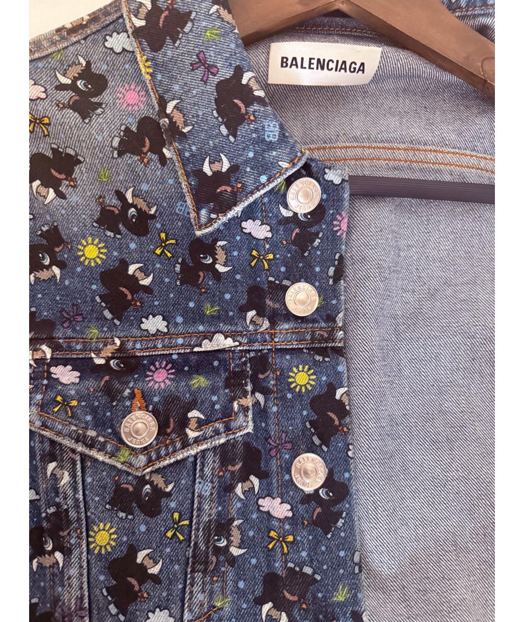 BALENCIAGA Темно-синяя деним куртка, фото 3