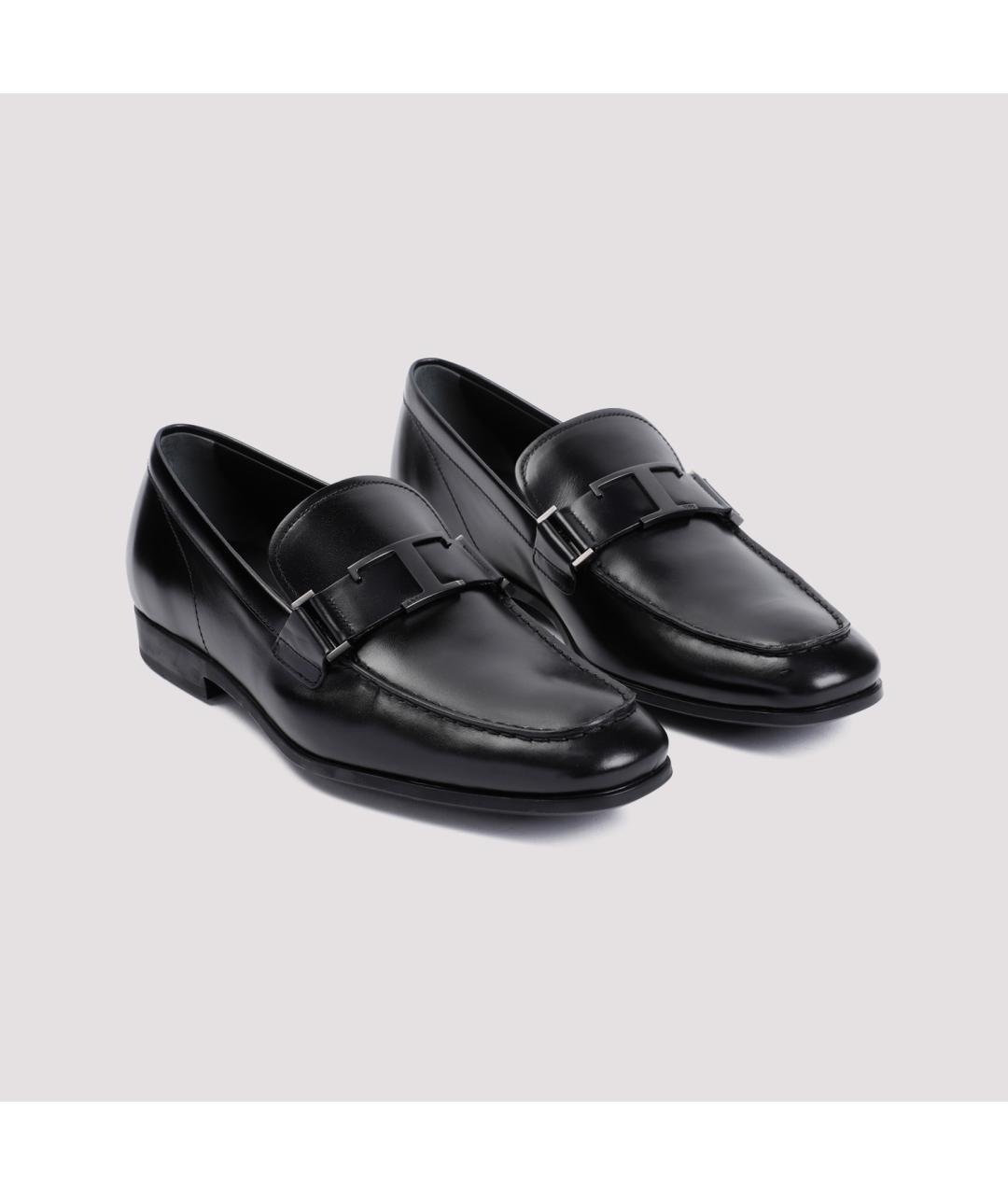 TOD'S Черные кожаные лоферы, фото 5