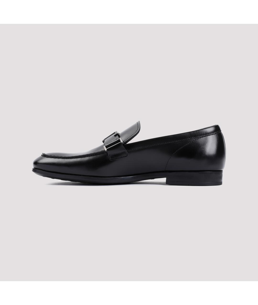 TOD'S Черные кожаные лоферы, фото 4