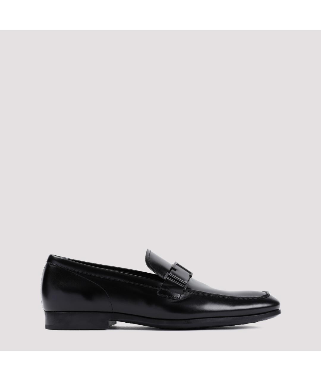 TOD'S Черные кожаные лоферы, фото 2