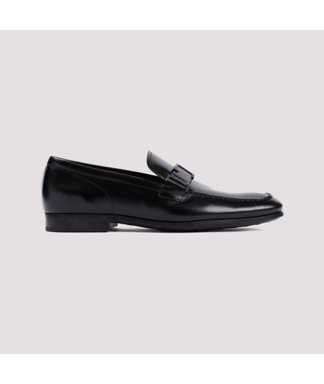 TOD'S Черные кожаные лоферы, фото 3