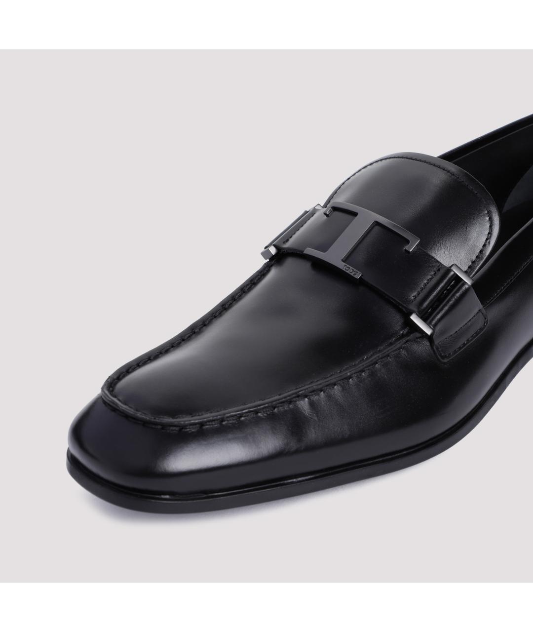 TOD'S Черные кожаные лоферы, фото 6