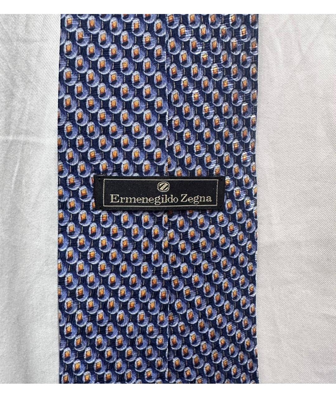 ERMENEGILDO ZEGNA XXX Темно-синий шелковый галстук, фото 3