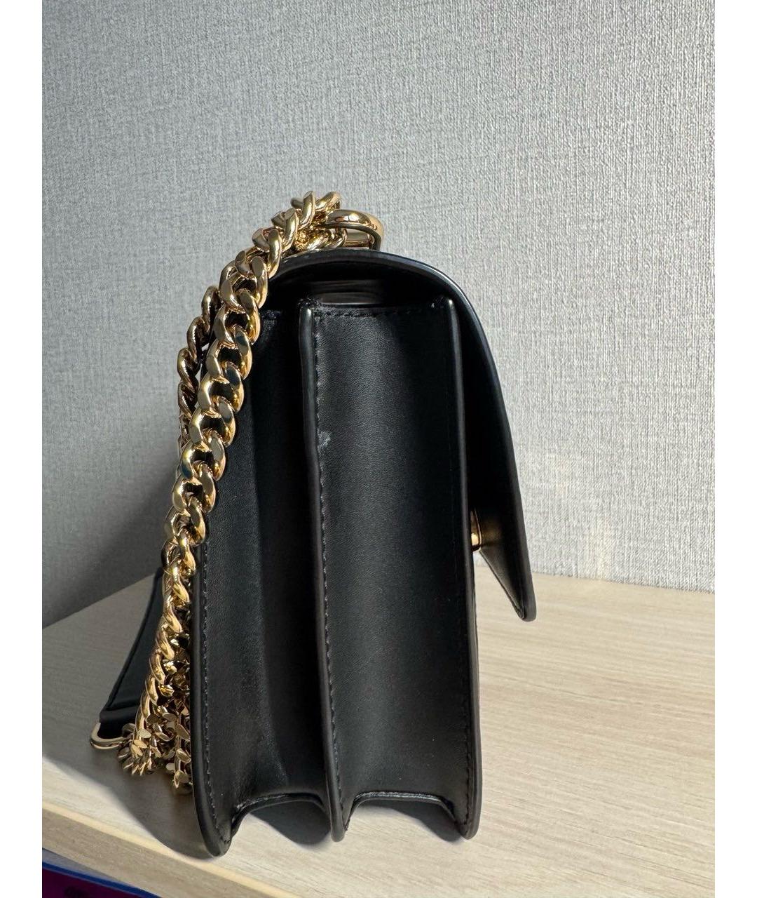 MICHAEL MICHAEL KORS Черная кожаная сумка через плечо, фото 2