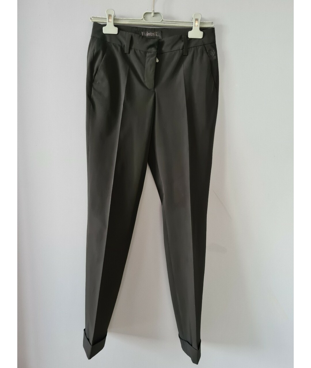 BELSTAFF Черные полиэстеровые брюки узкие, фото 6