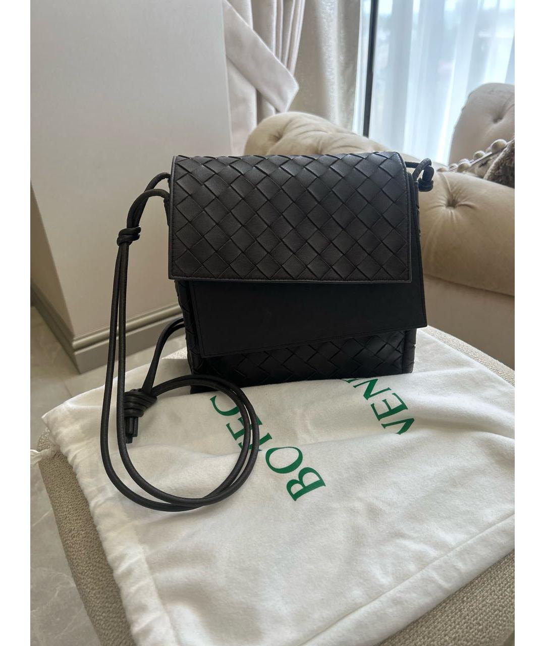 BOTTEGA VENETA Коричневая кожаная сумка через плечо, фото 2