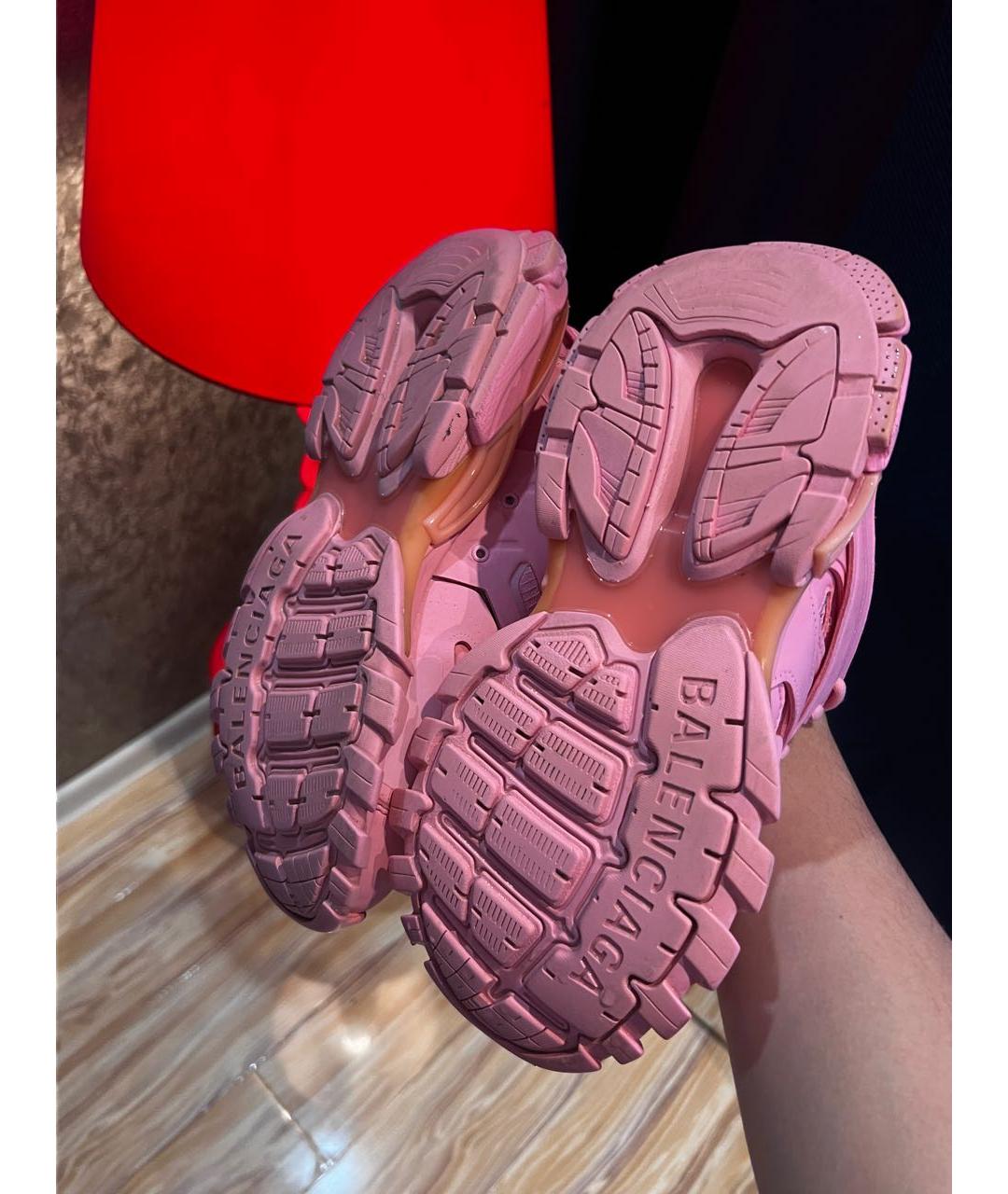 BALENCIAGA Розовые кожаные кроссовки, фото 5