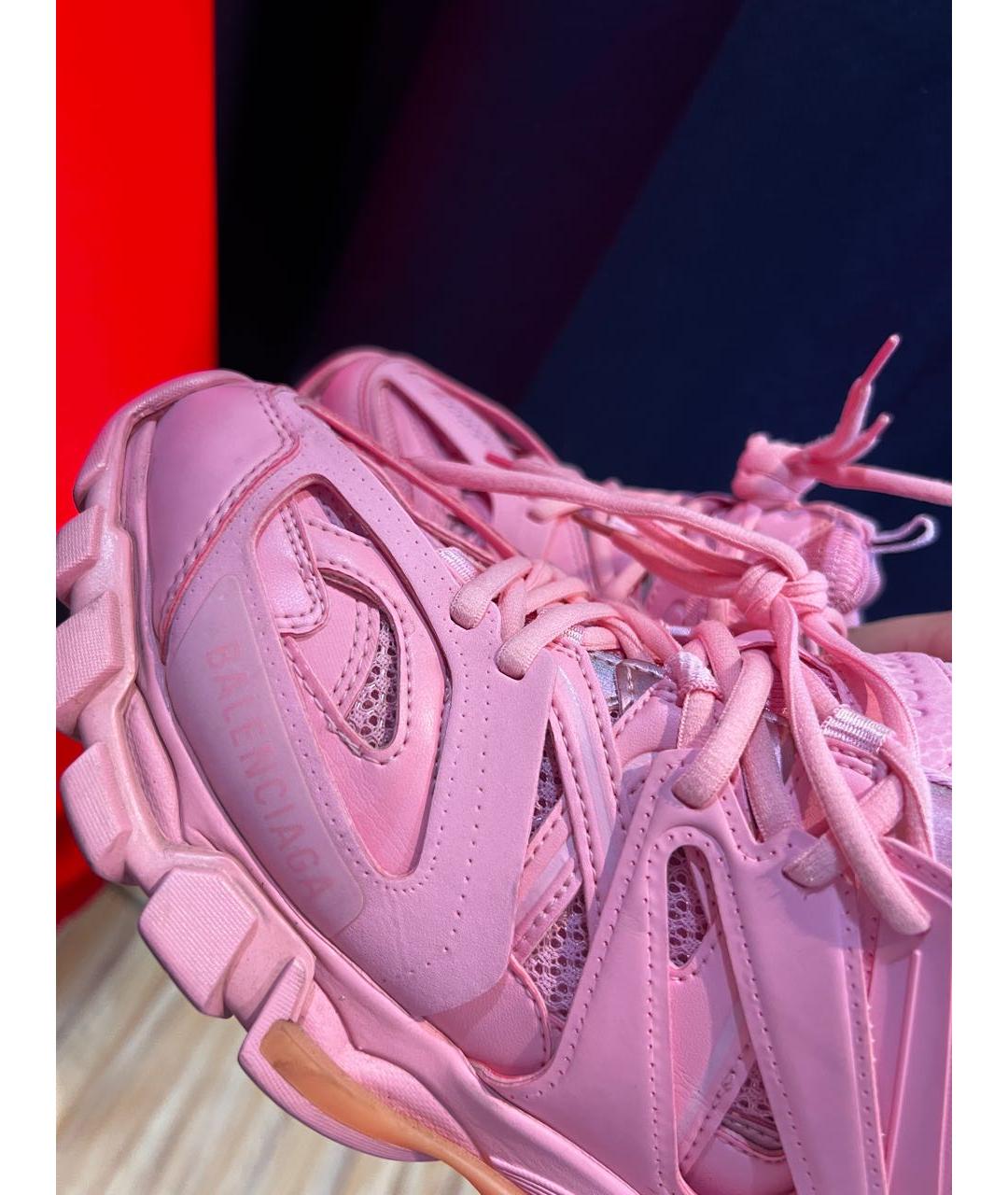BALENCIAGA Розовые кожаные кроссовки, фото 4