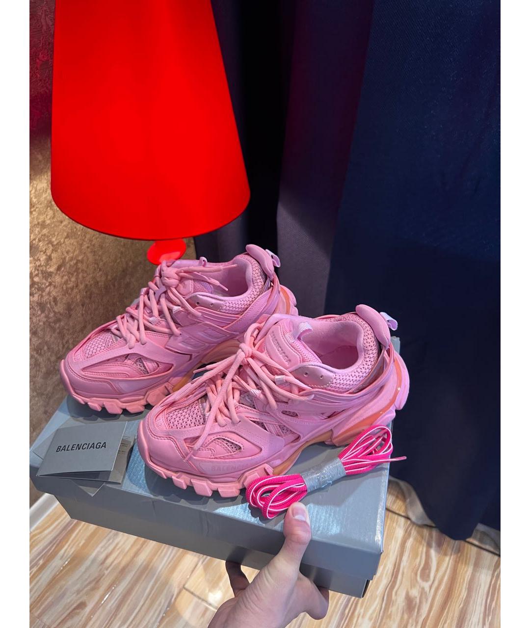 BALENCIAGA Розовые кожаные кроссовки, фото 2