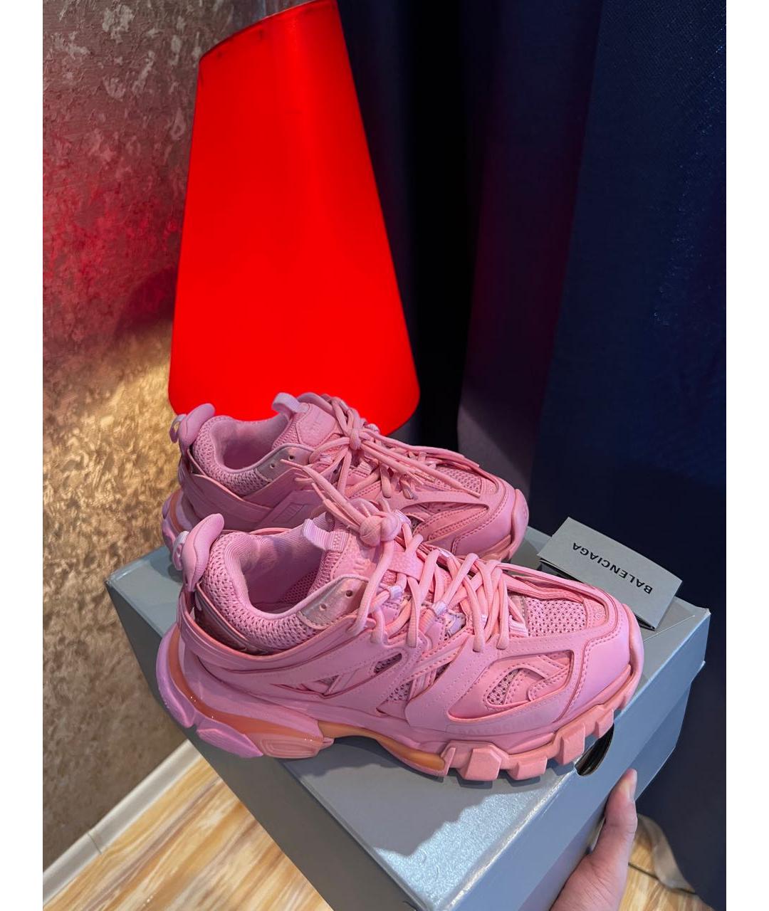 BALENCIAGA Розовые кожаные кроссовки, фото 3