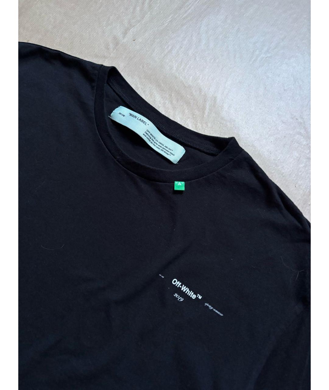 OFF-WHITE Черная хлопковая футболка, фото 5