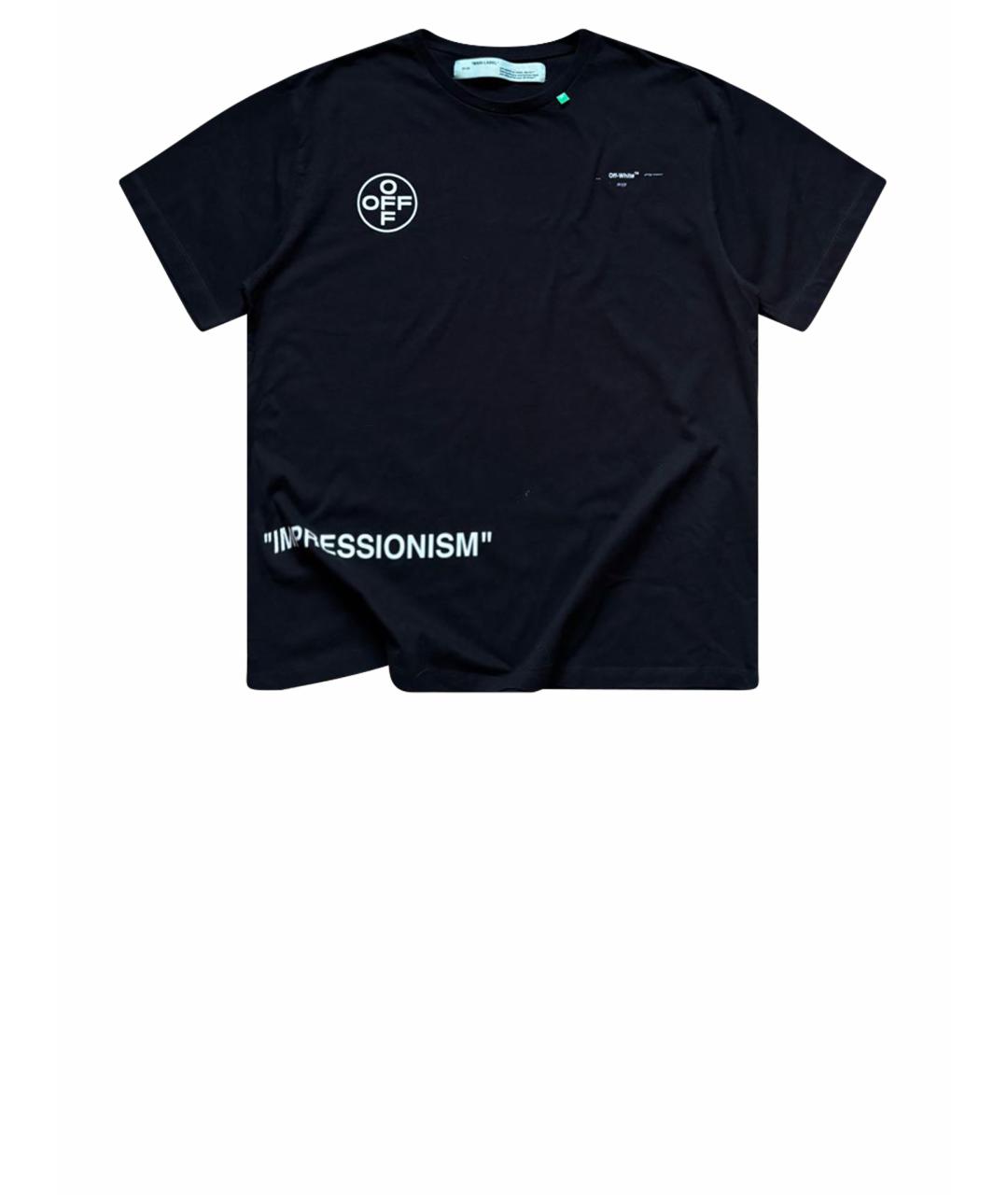 OFF-WHITE Черная хлопковая футболка, фото 1