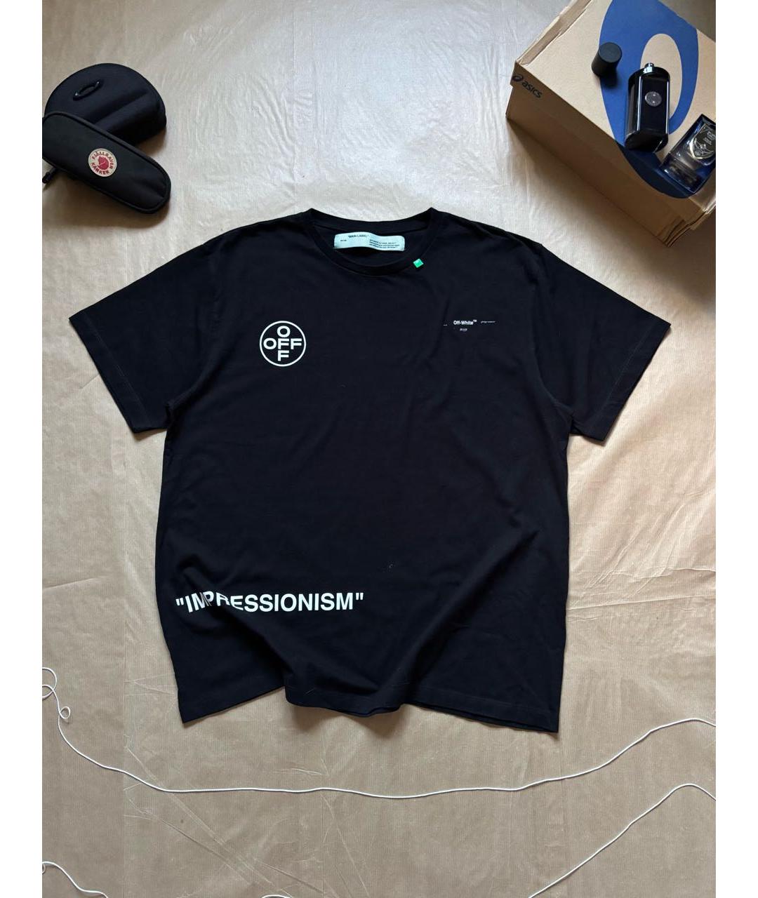 OFF-WHITE Черная хлопковая футболка, фото 6