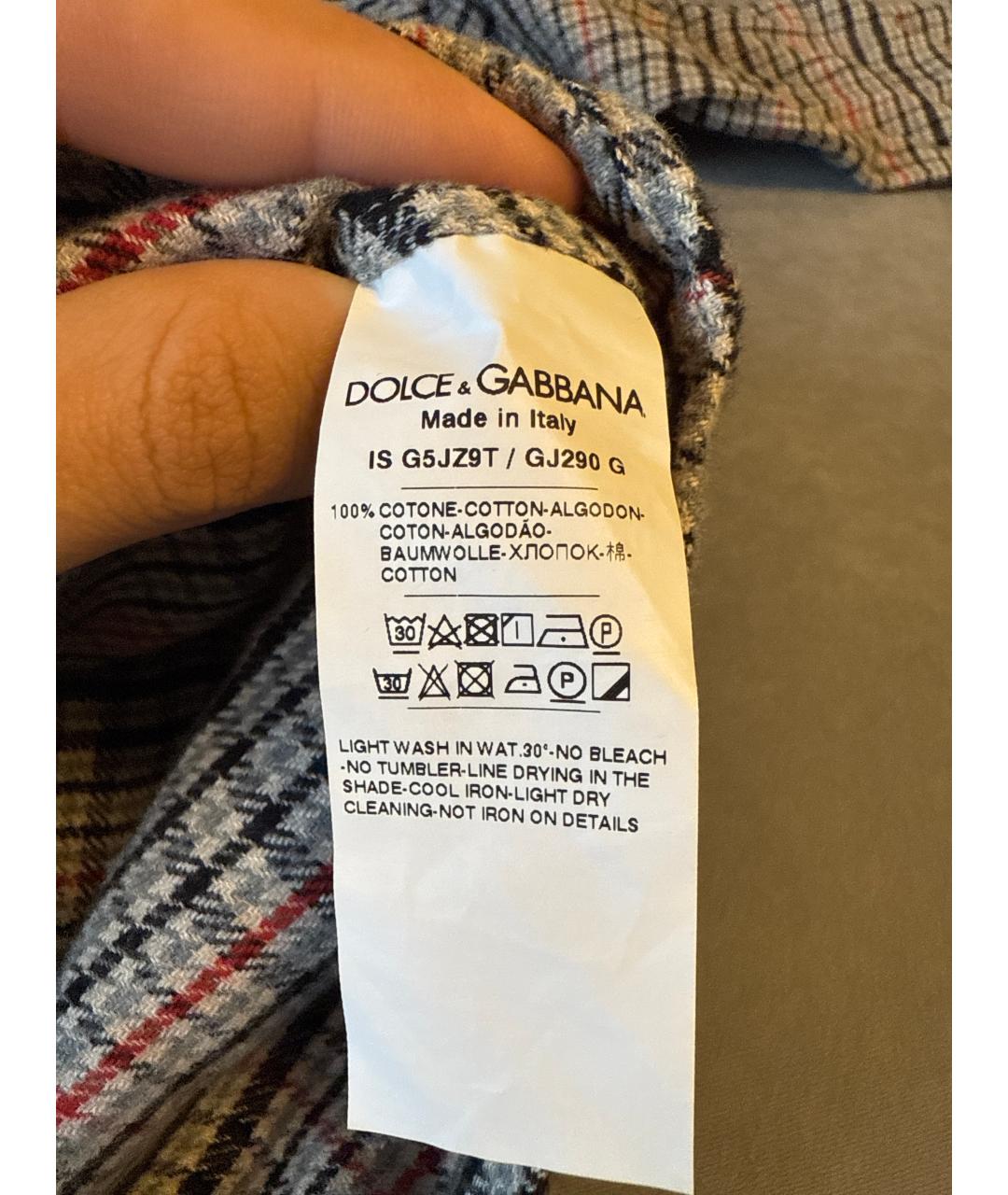 DOLCE&GABBANA Хлопковая кэжуал рубашка, фото 5
