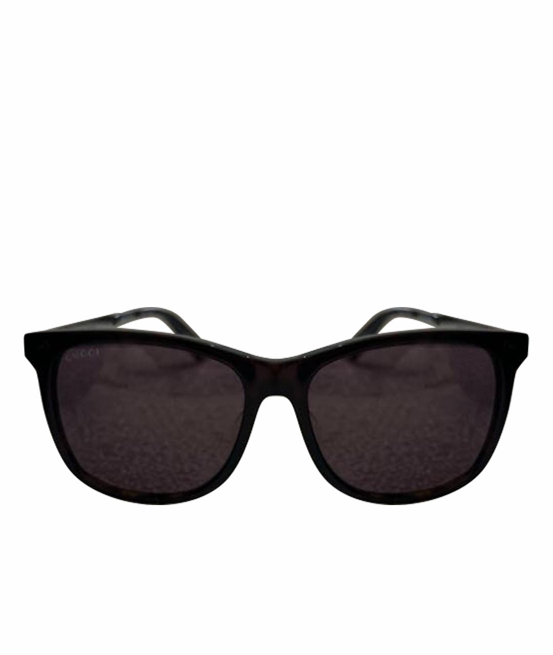 GUCCI Коричневые пластиковые солнцезащитные очки, фото 1