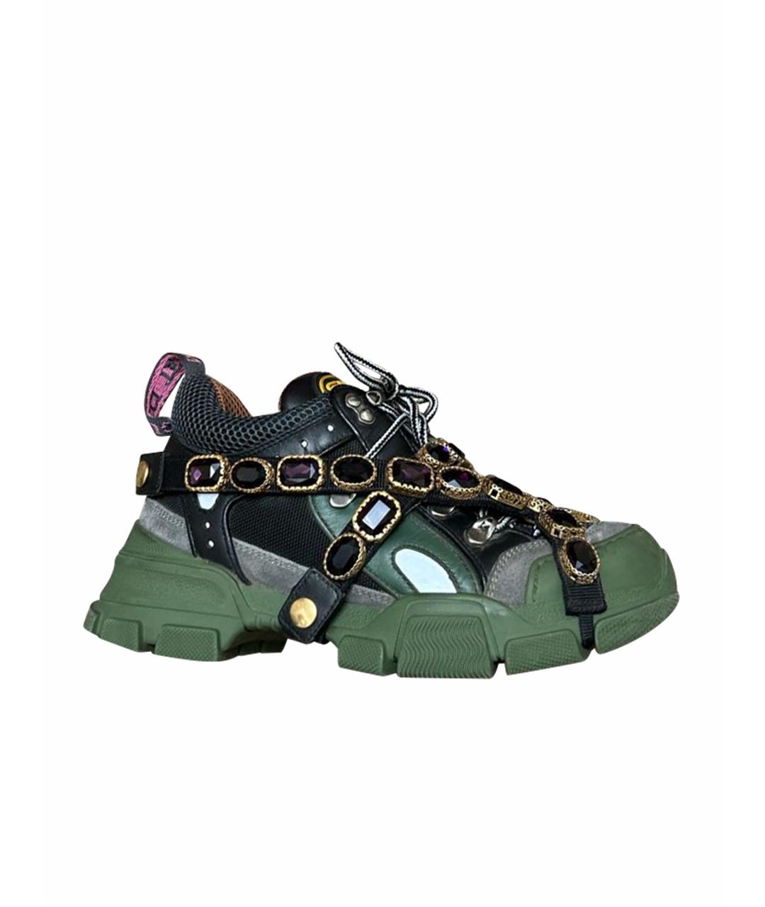GUCCI Горчичные кроссовки, фото 1