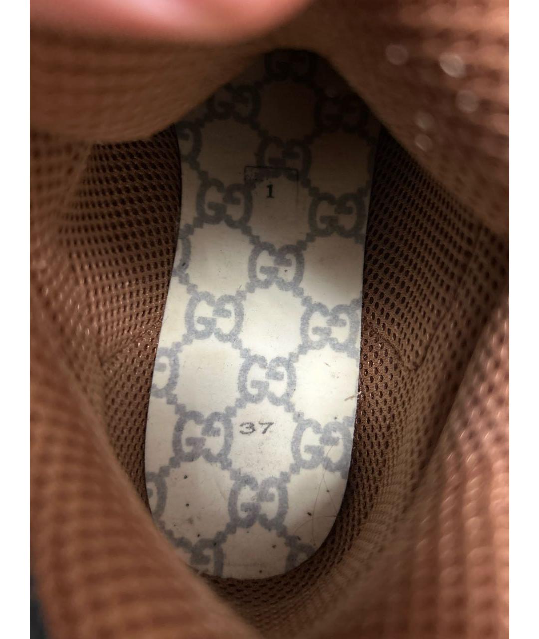 GUCCI Горчичные кроссовки, фото 4