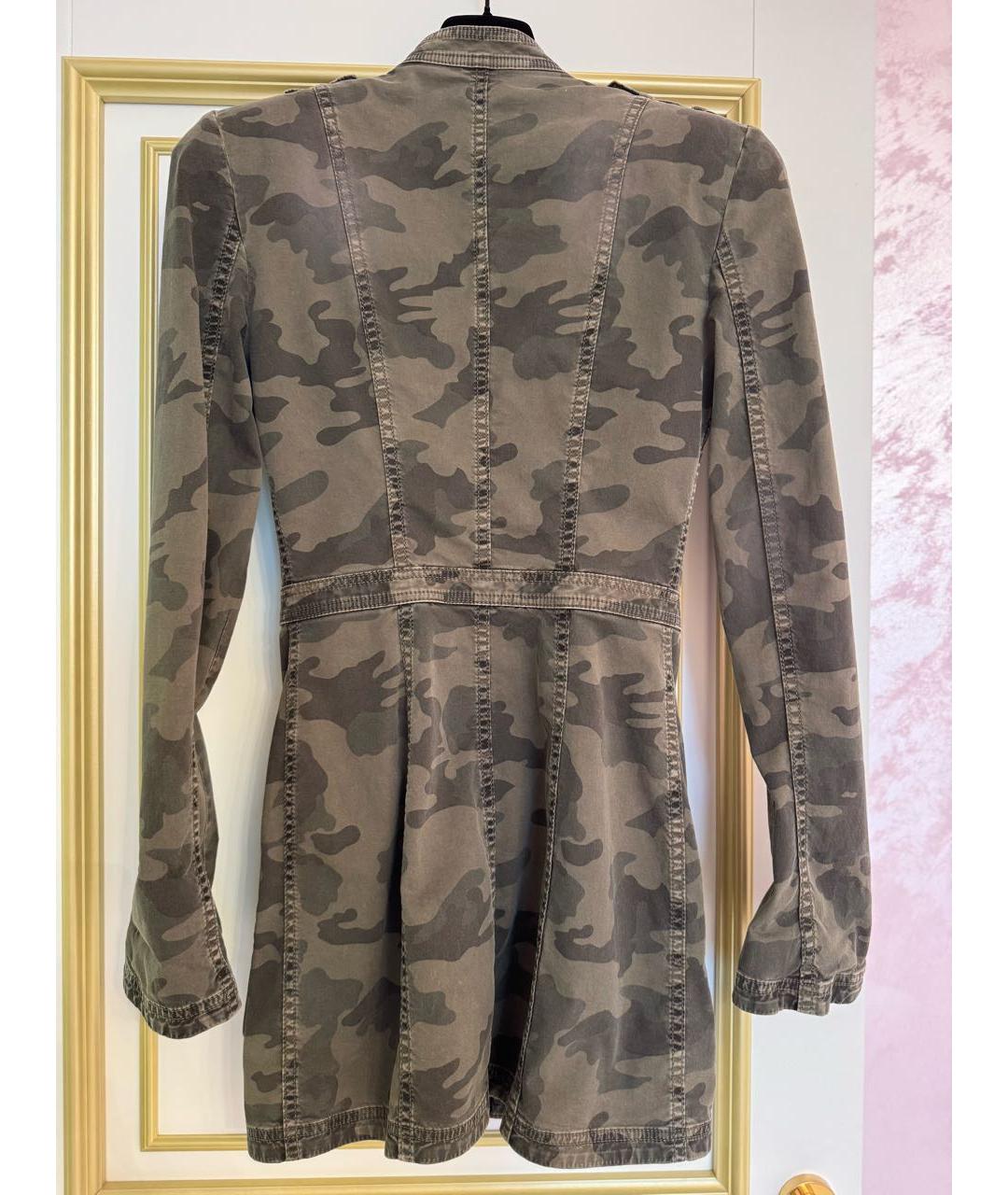 BALMAIN Хаки хлопковое повседневное платье, фото 2