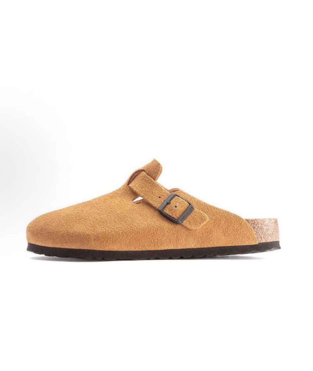 BIRKENSTOCK Коричневые замшевые шлепанцы, фото 6