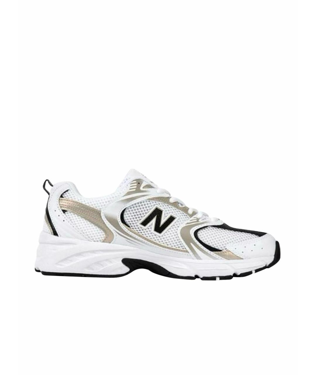 NEW BALANCE Золотые кожаные кроссовки, фото 1