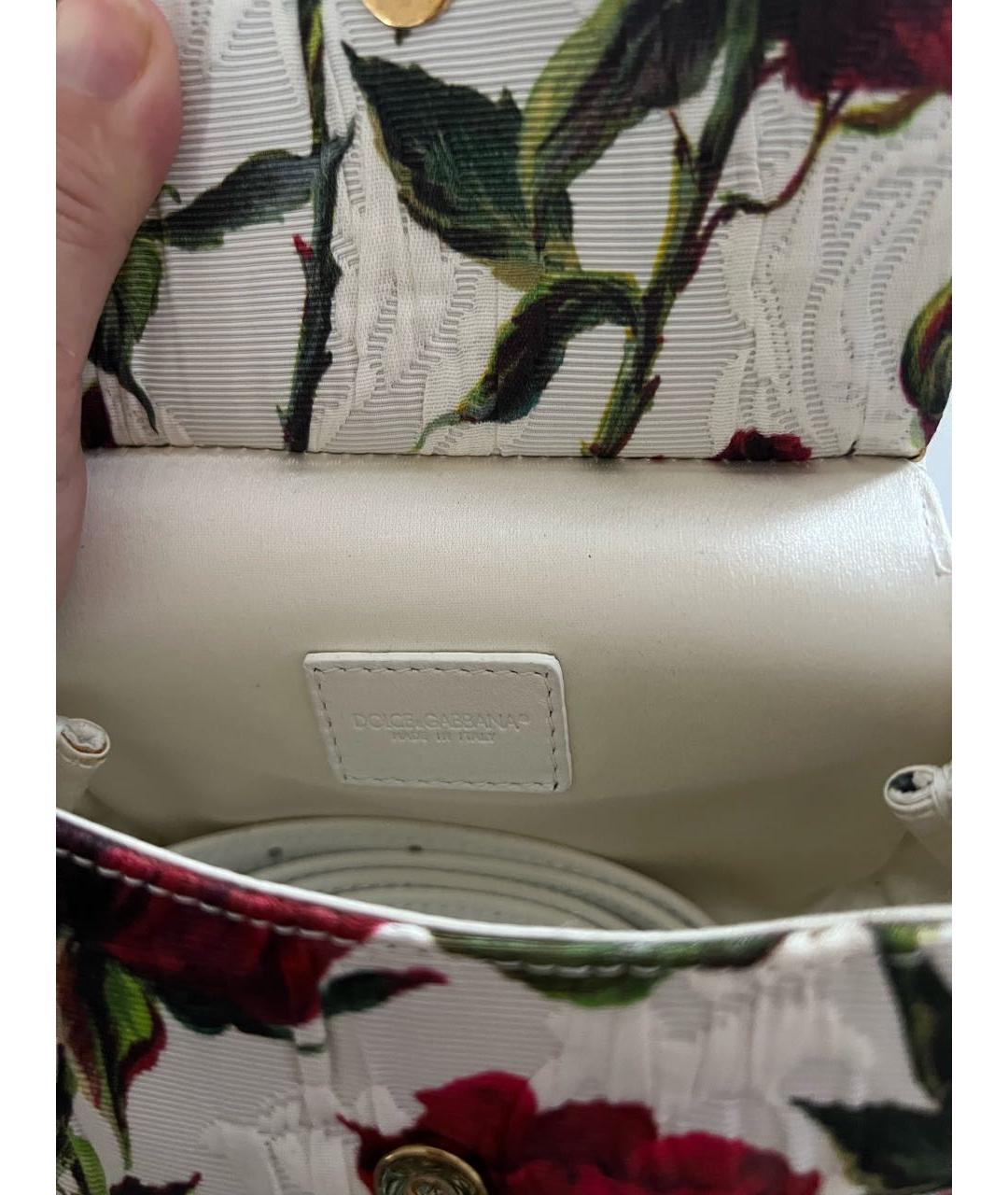 DOLCE&GABBANA Белая сумка с короткими ручками, фото 5