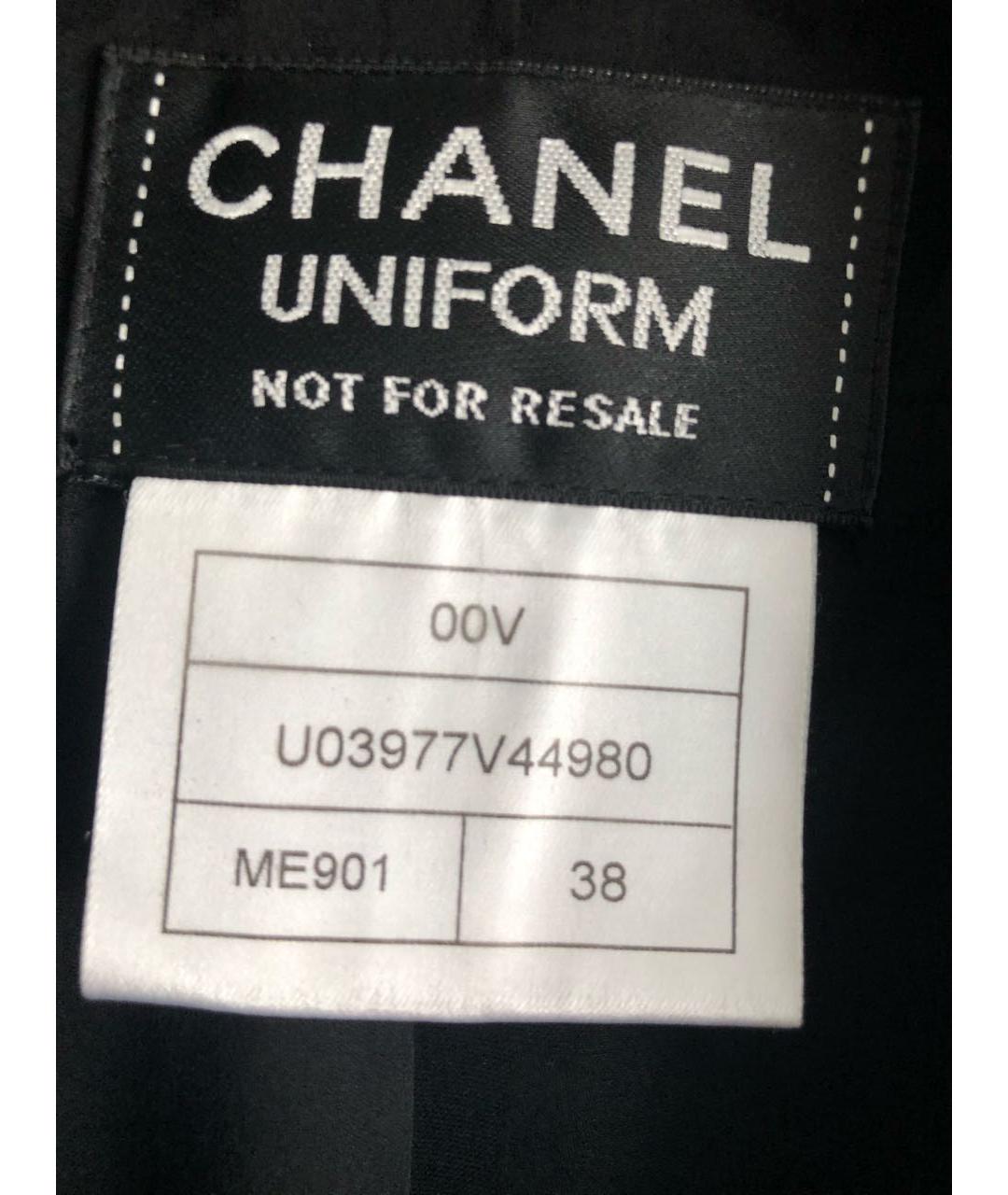 CHANEL Темно-синий твидовый жакет/пиджак, фото 3