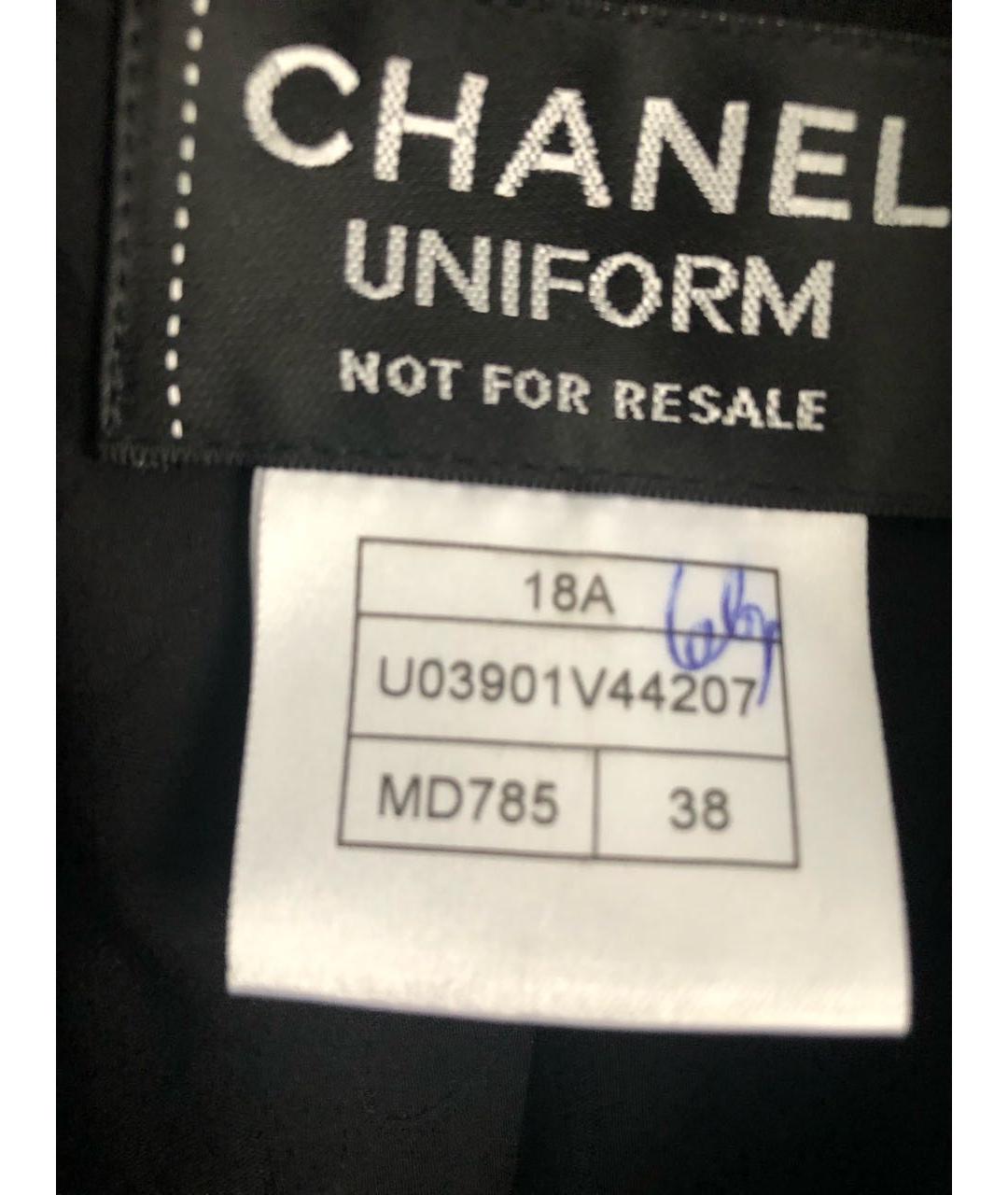 CHANEL Темно-синий твидовый жакет/пиджак, фото 3