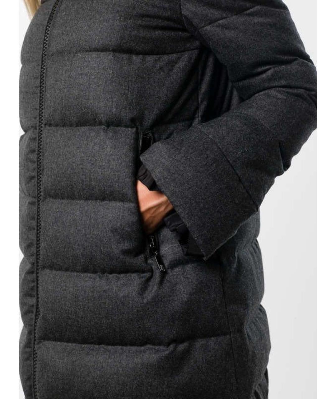 MONCLER Антрацитовый шерстяной пуховик, фото 3