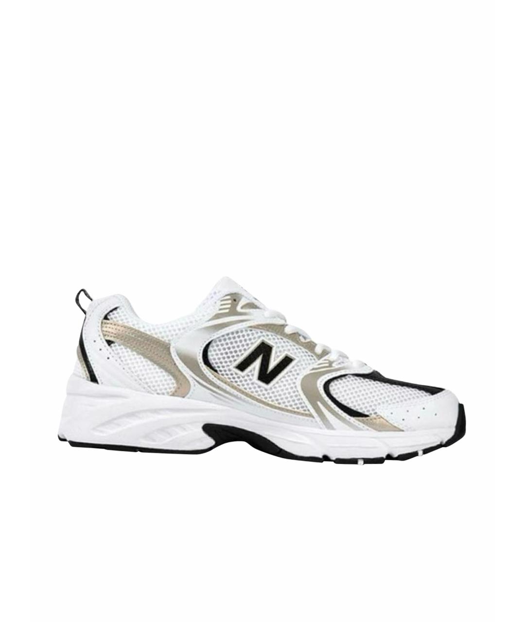 NEW BALANCE Золотые кожаные кроссовки, фото 1