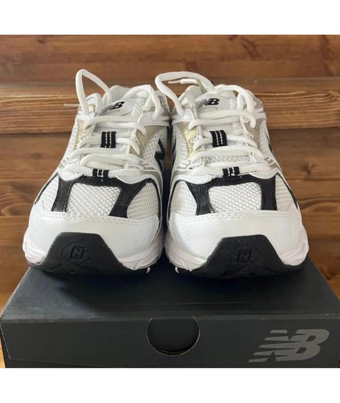 NEW BALANCE Золотые кожаные кроссовки, фото 2