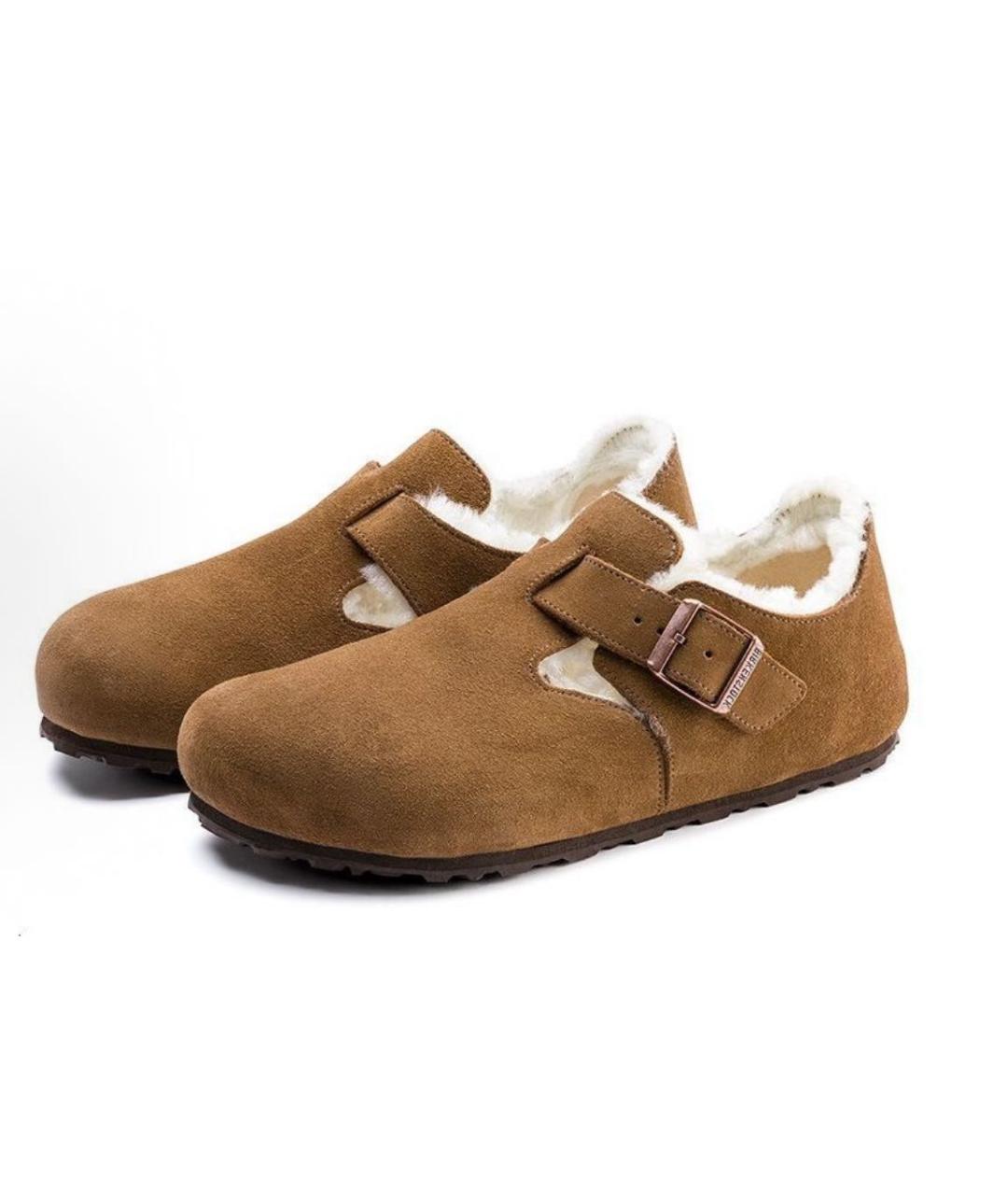BIRKENSTOCK Коричневые замшевые сандалии, фото 2