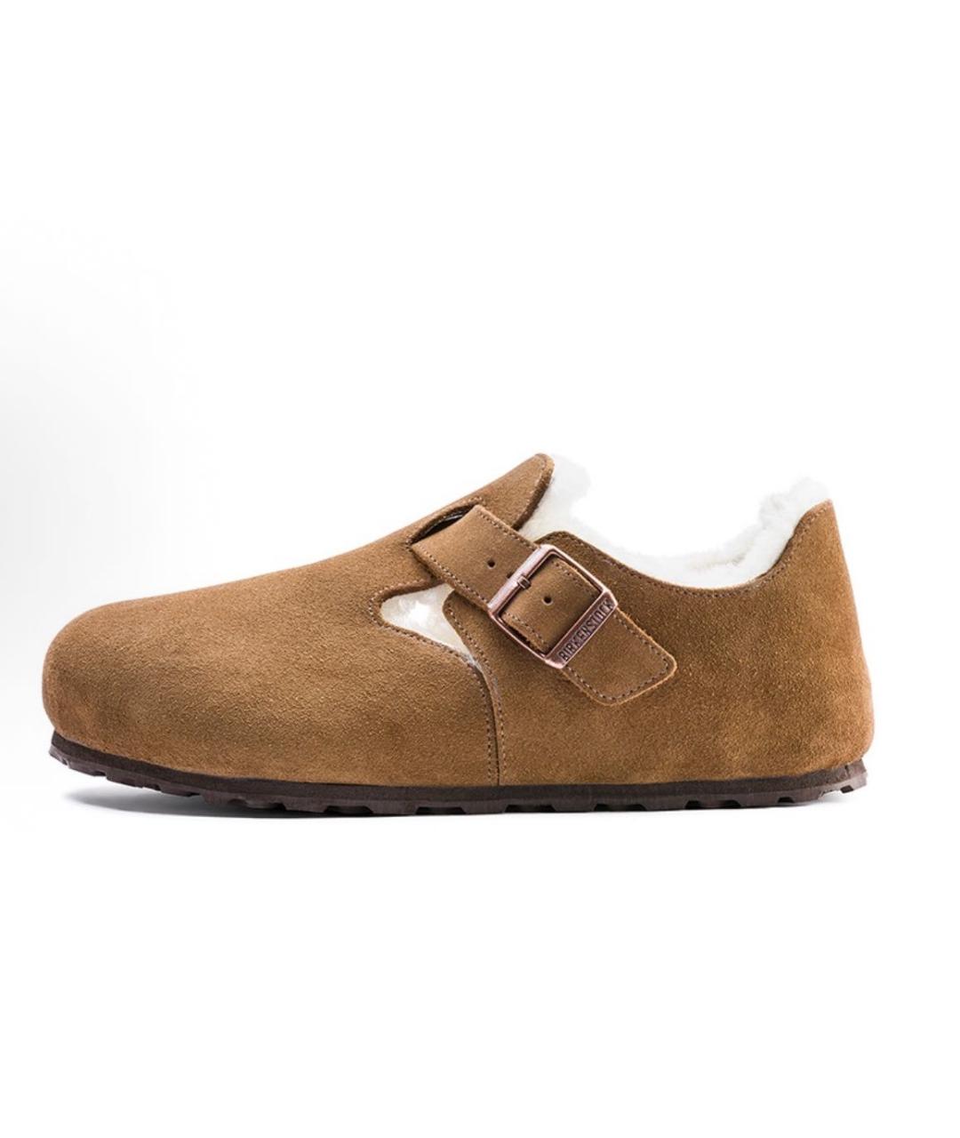 BIRKENSTOCK Коричневые замшевые сандалии, фото 5
