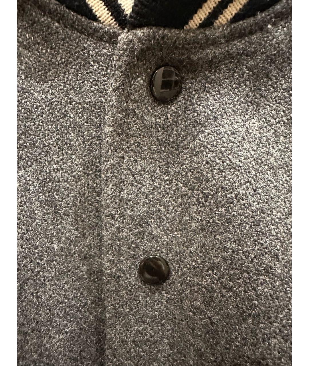 SAINT LAURENT Серая шерстяная куртка, фото 4