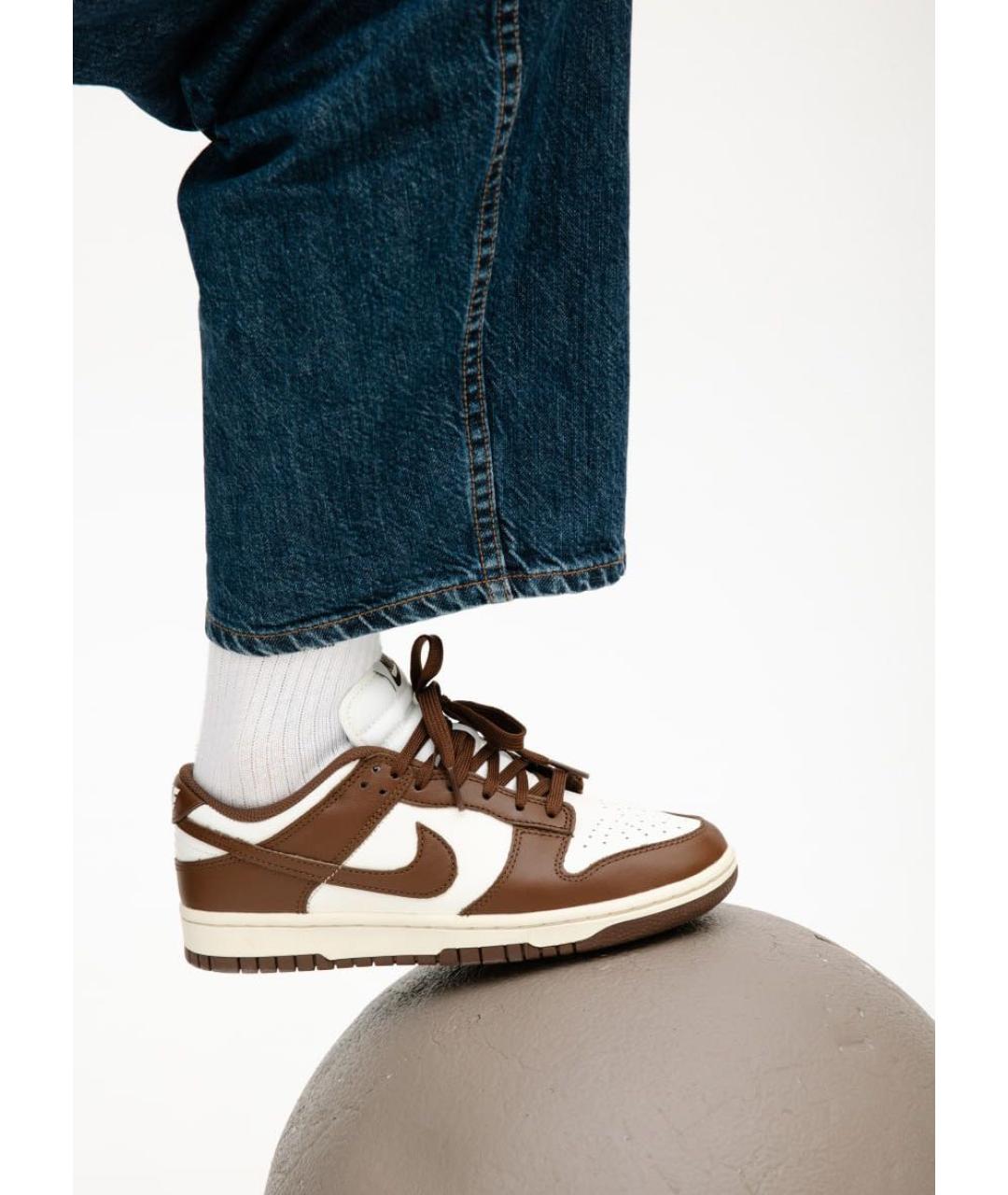 NIKE Коричневые кожаные кроссовки, фото 2