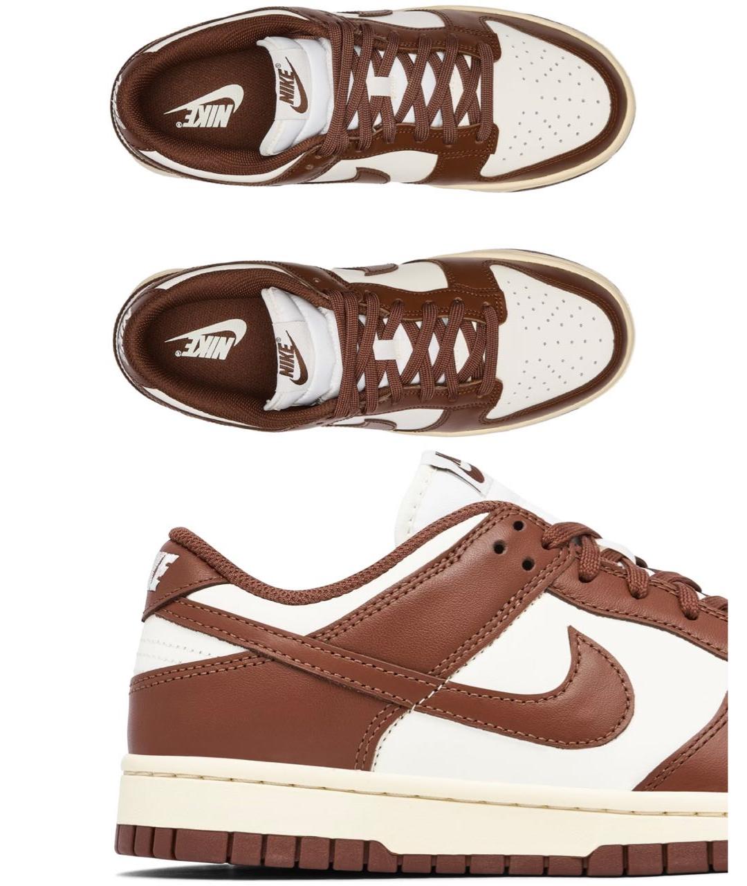 NIKE Коричневые кожаные кроссовки, фото 7