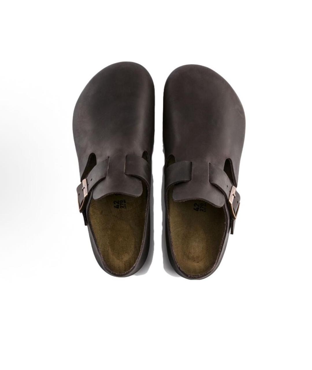 BIRKENSTOCK Коричневые кожаные сандалии, фото 4