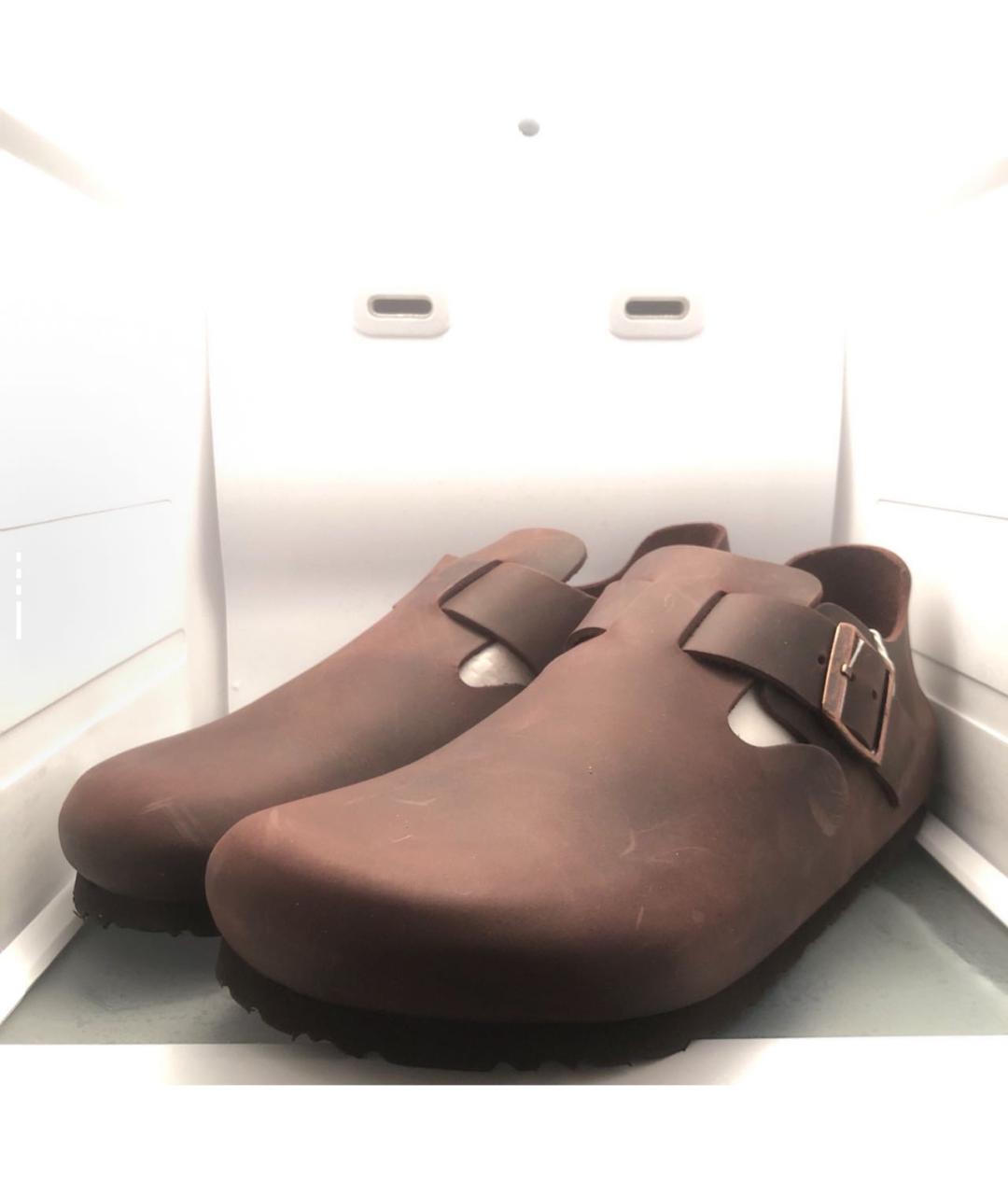 BIRKENSTOCK Коричневые кожаные сандалии, фото 8