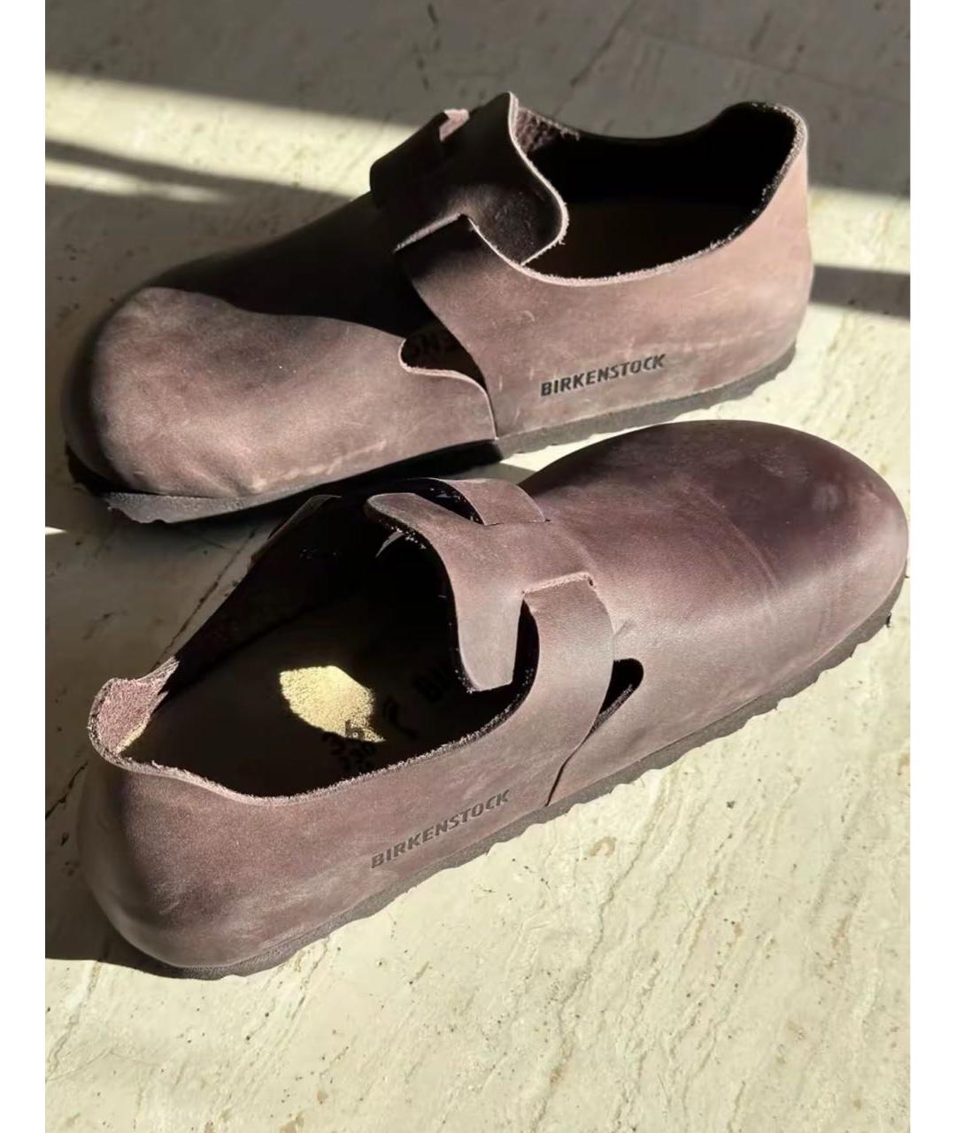 BIRKENSTOCK Коричневые кожаные сандалии, фото 5
