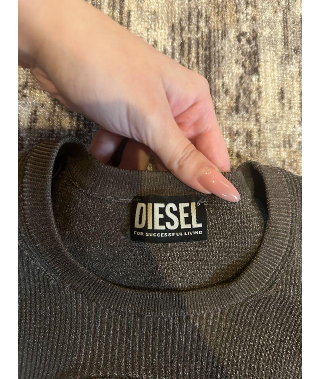 DIESEL Хаки хлопковая майка, фото 3