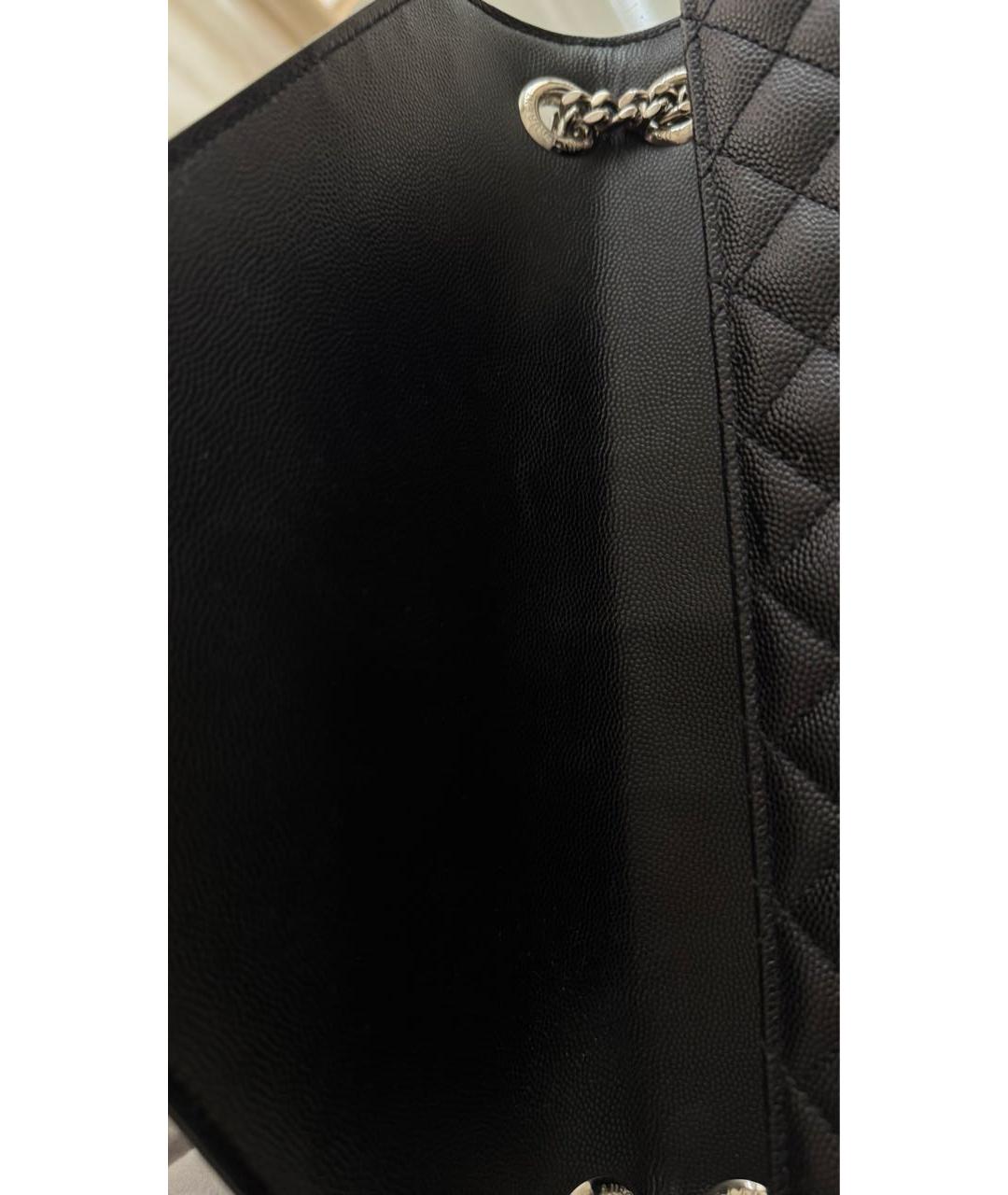 SAINT LAURENT Черная кожаная сумка через плечо, фото 3