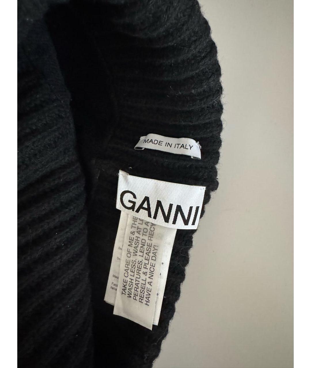 GANNI Черная шерстяная шапка, фото 3