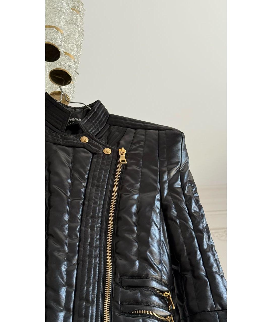 BALMAIN Черная полиэстеровая куртка, фото 2
