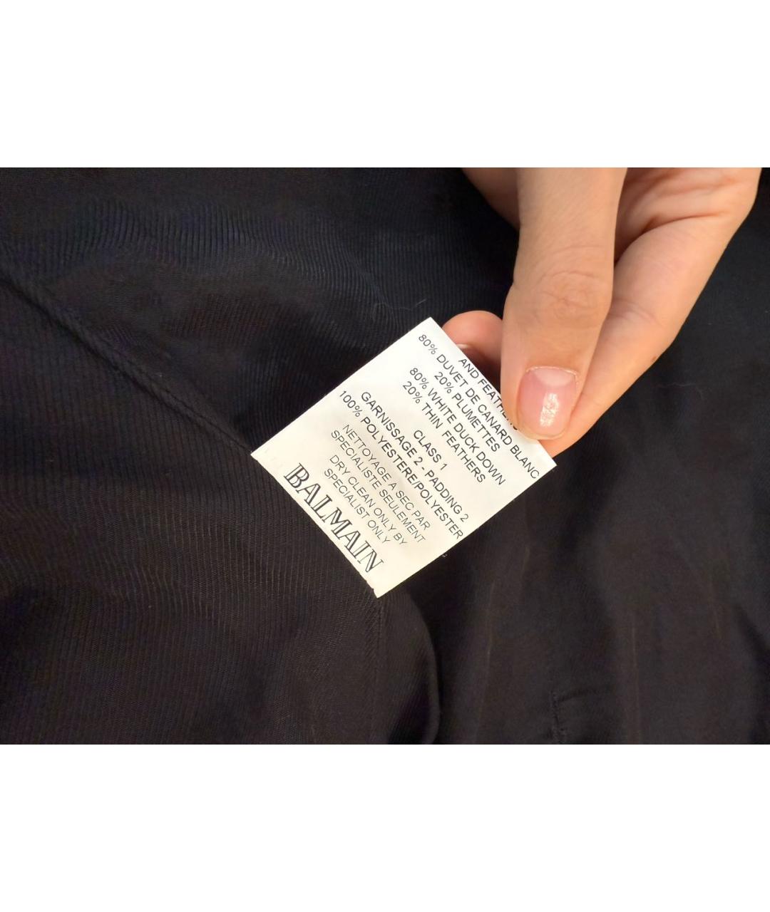 BALMAIN Черная полиэстеровая куртка, фото 8